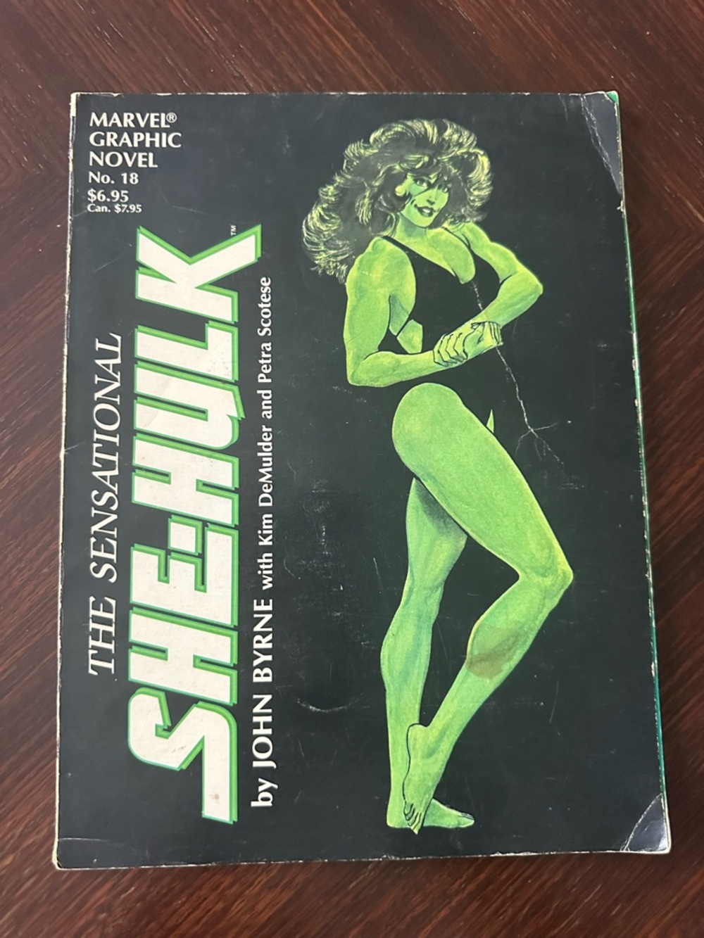 Marvel The Sensational She-Hulk Green & White Graphic Novel Cover